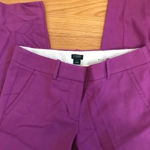 JCrew Wool Blend Fuchsia Pants